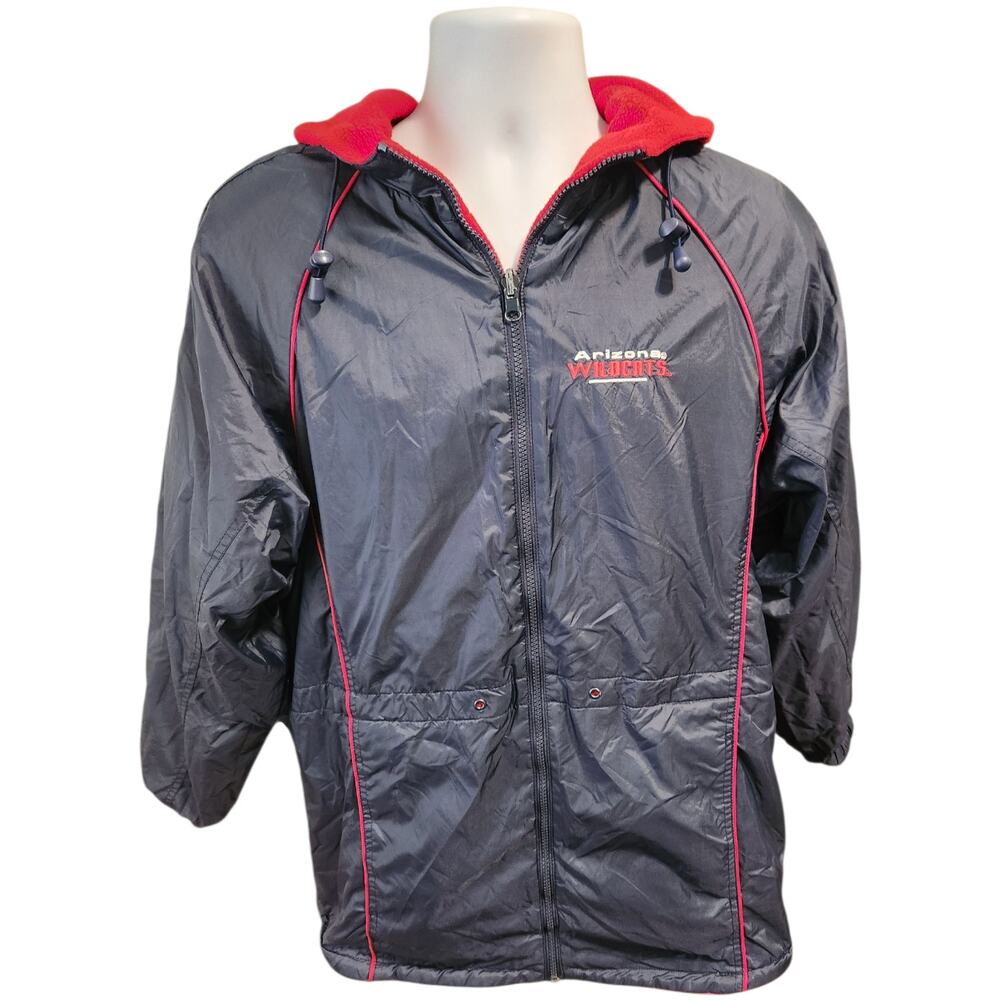 Arizona‎ Wildcats Windbreaker Jacket Navy Blue Red Fleece Lined Full Zip Men